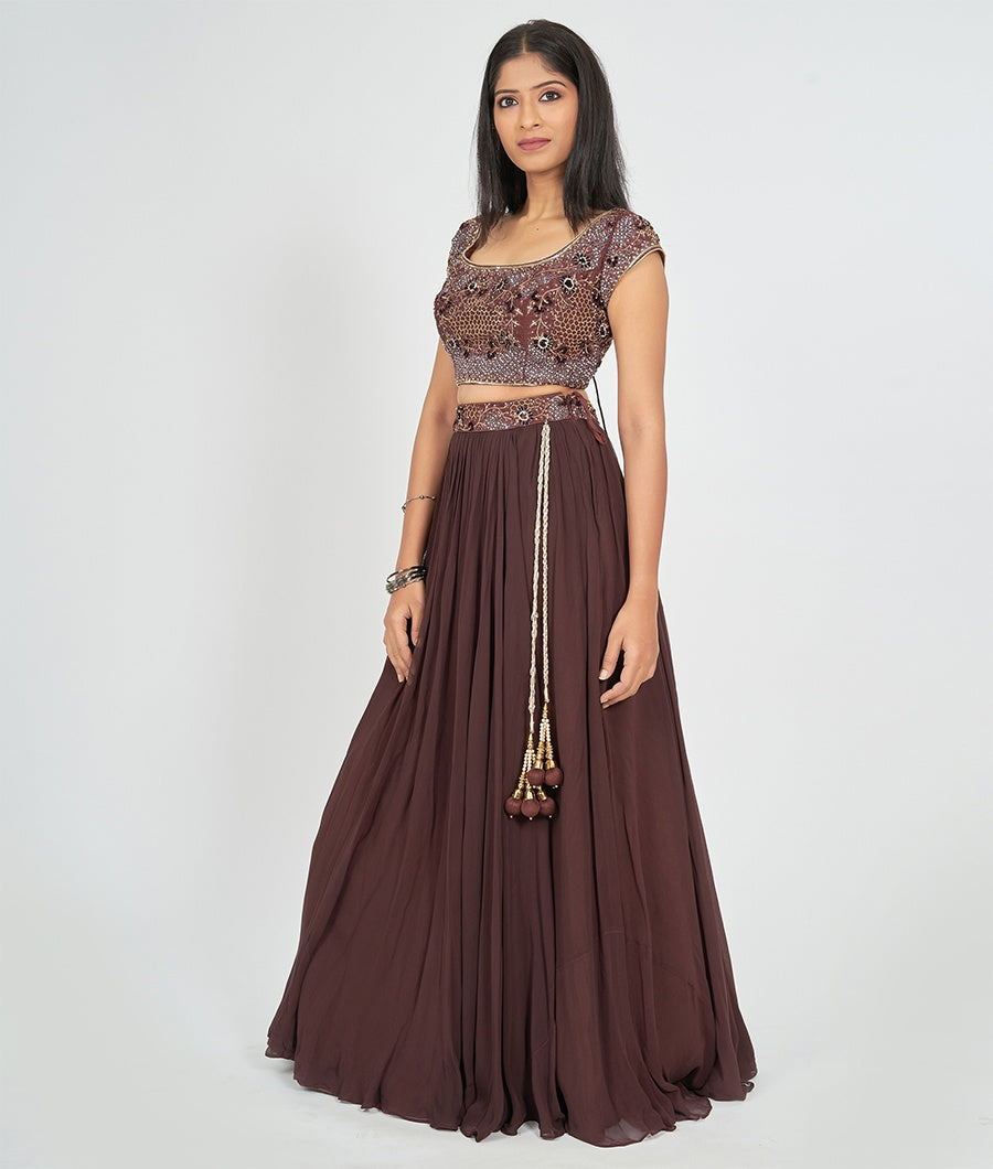 Brown Lehenga - kaystore.in