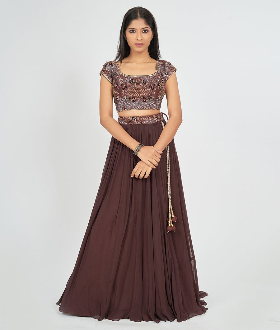 Brown Lehenga - kaystore.in