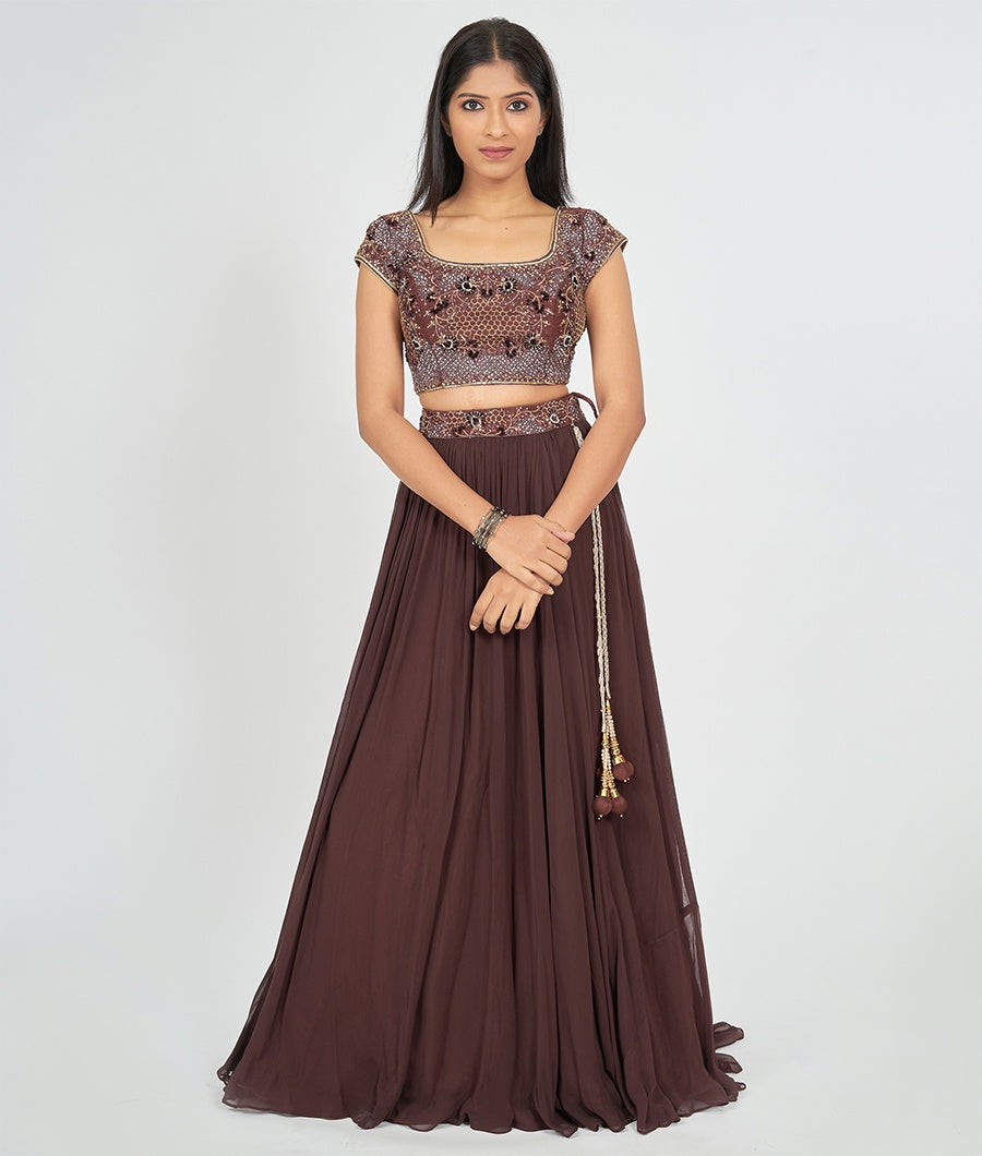 Brown Lehenga - kaystore.in