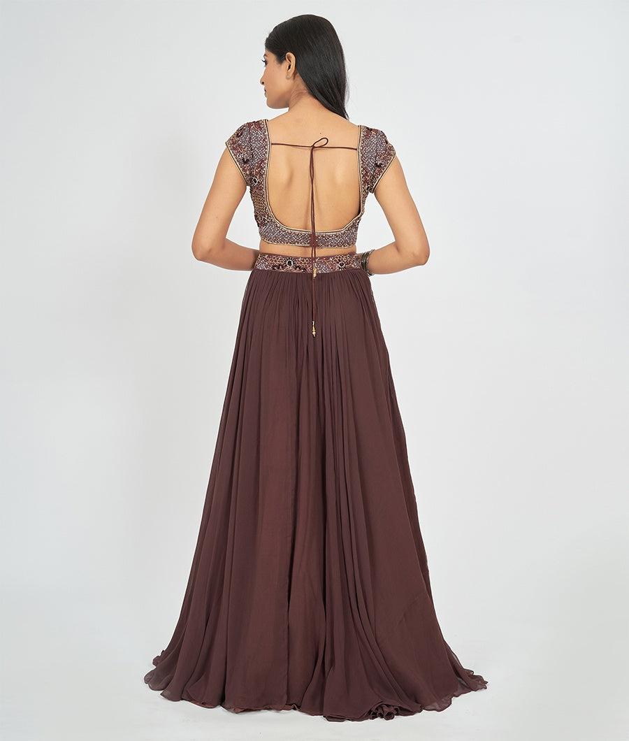 Brown Lehenga - kaystore.in