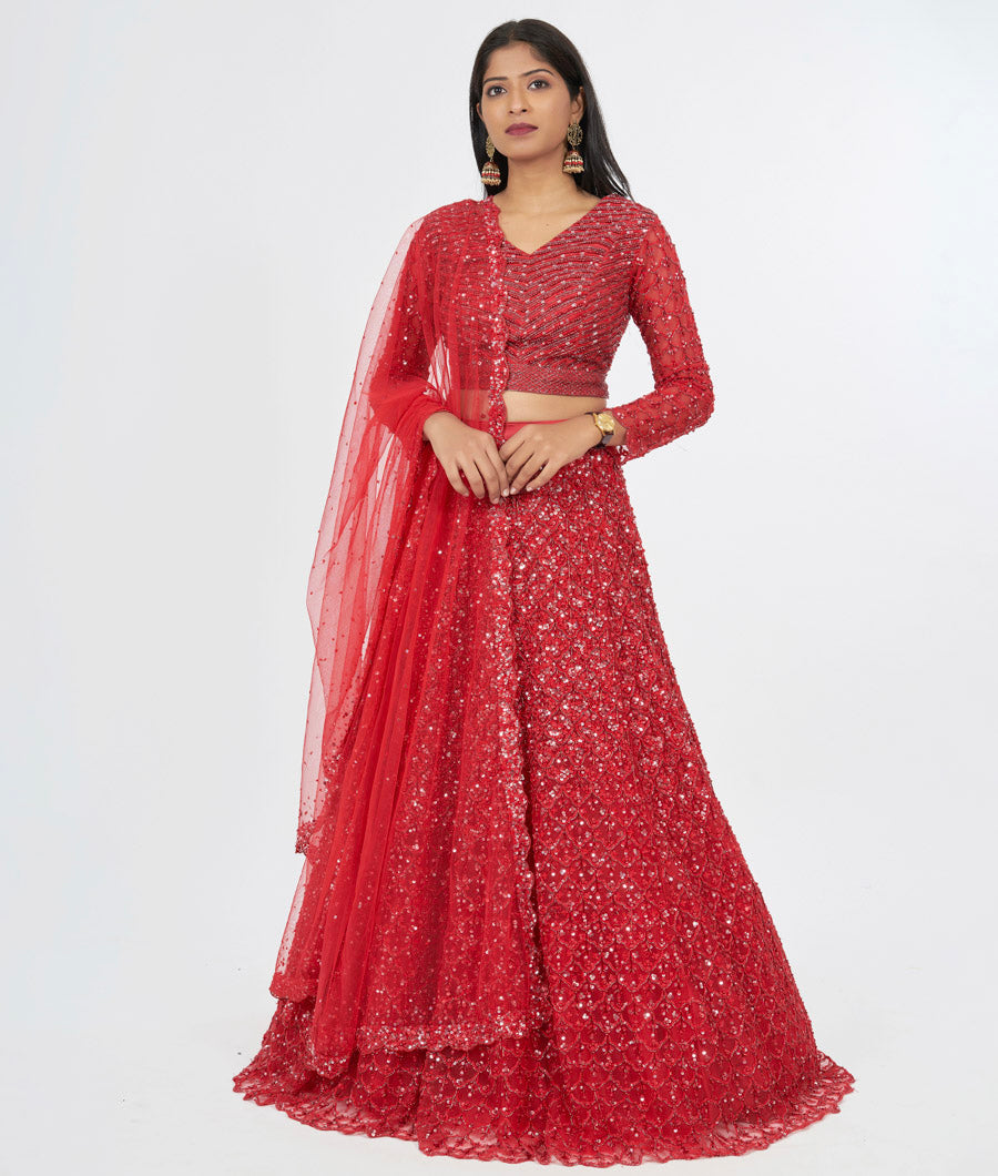 Red Lehenga - kaystore.in