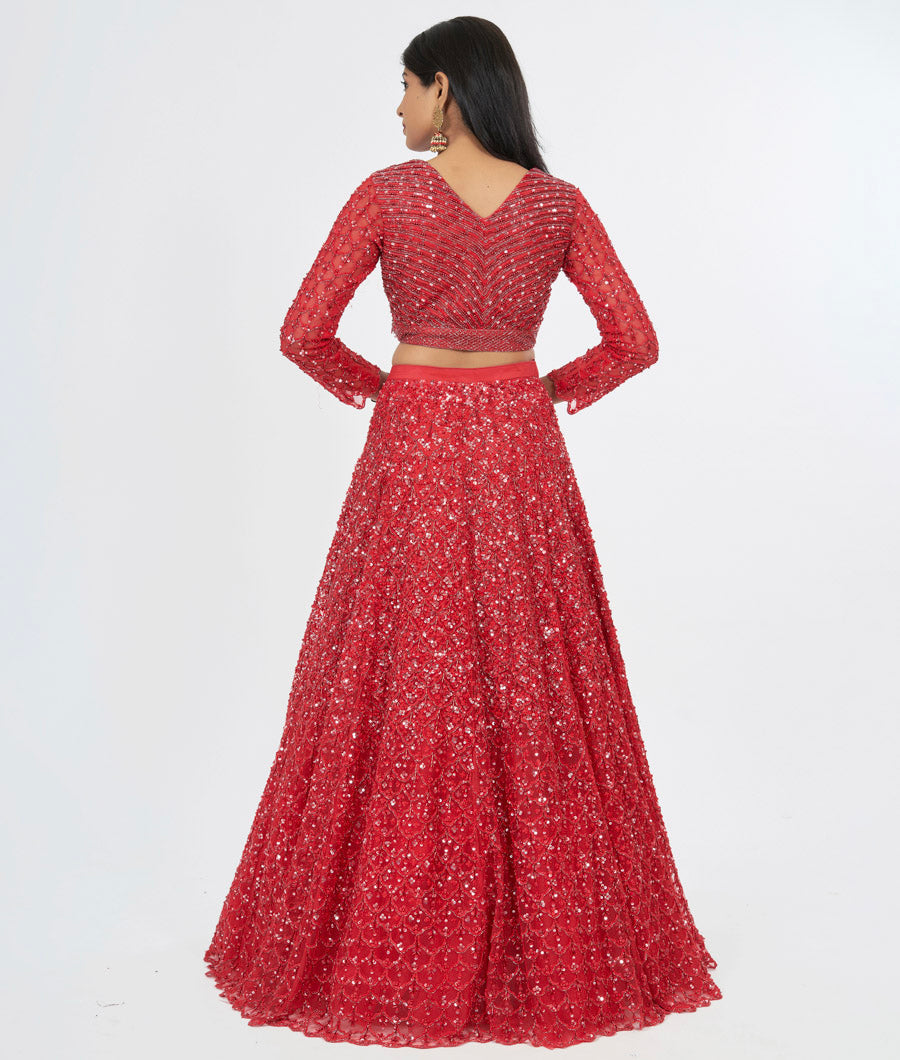 Red Lehenga - kaystore.in