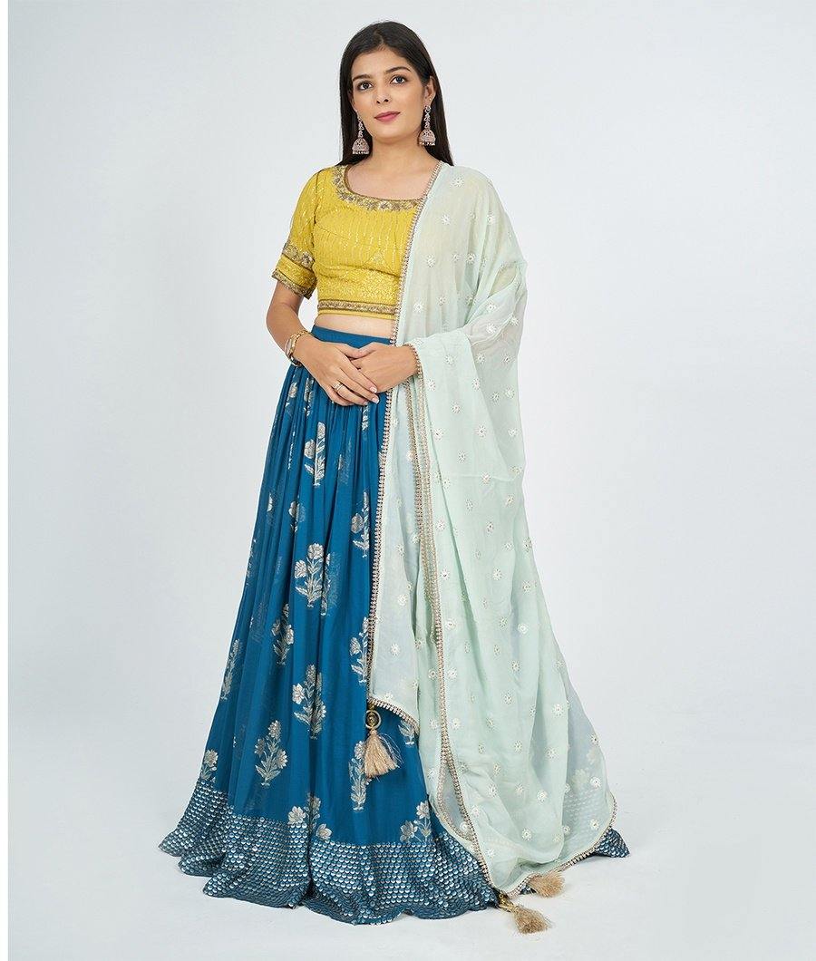 Blue Lehenga - kaystore.in