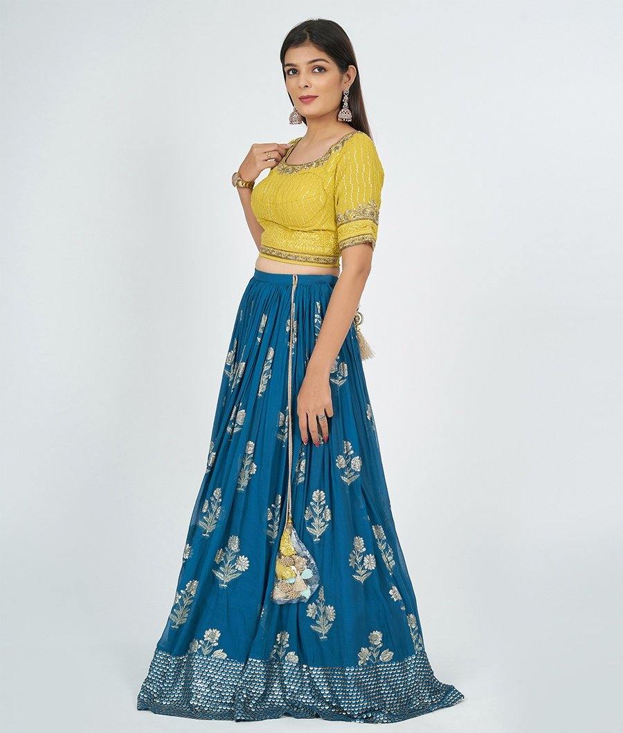 Blue Lehenga - kaystore.in