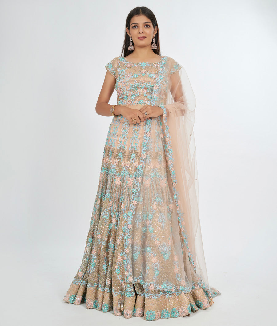 Peach Lehenga - kaystore.in