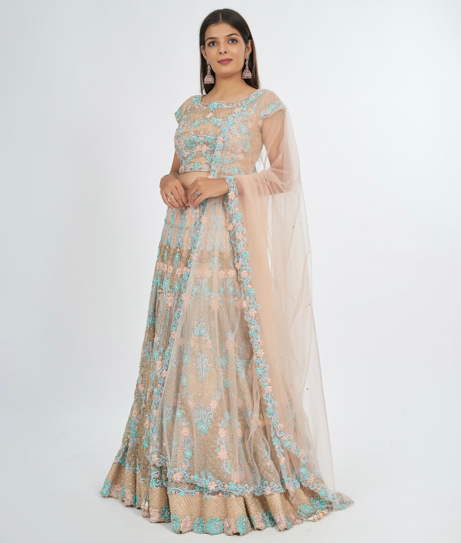 Peach Lehenga - kaystore.in