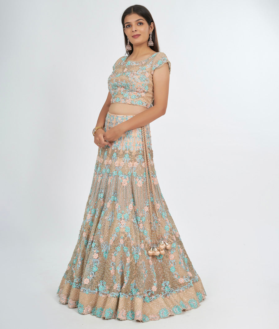 Peach Lehenga - kaystore.in