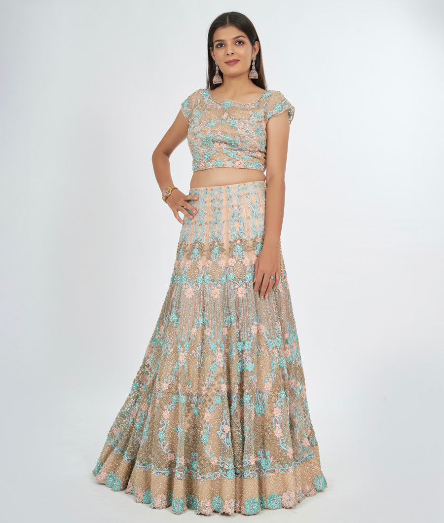 Peach Lehenga - kaystore.in