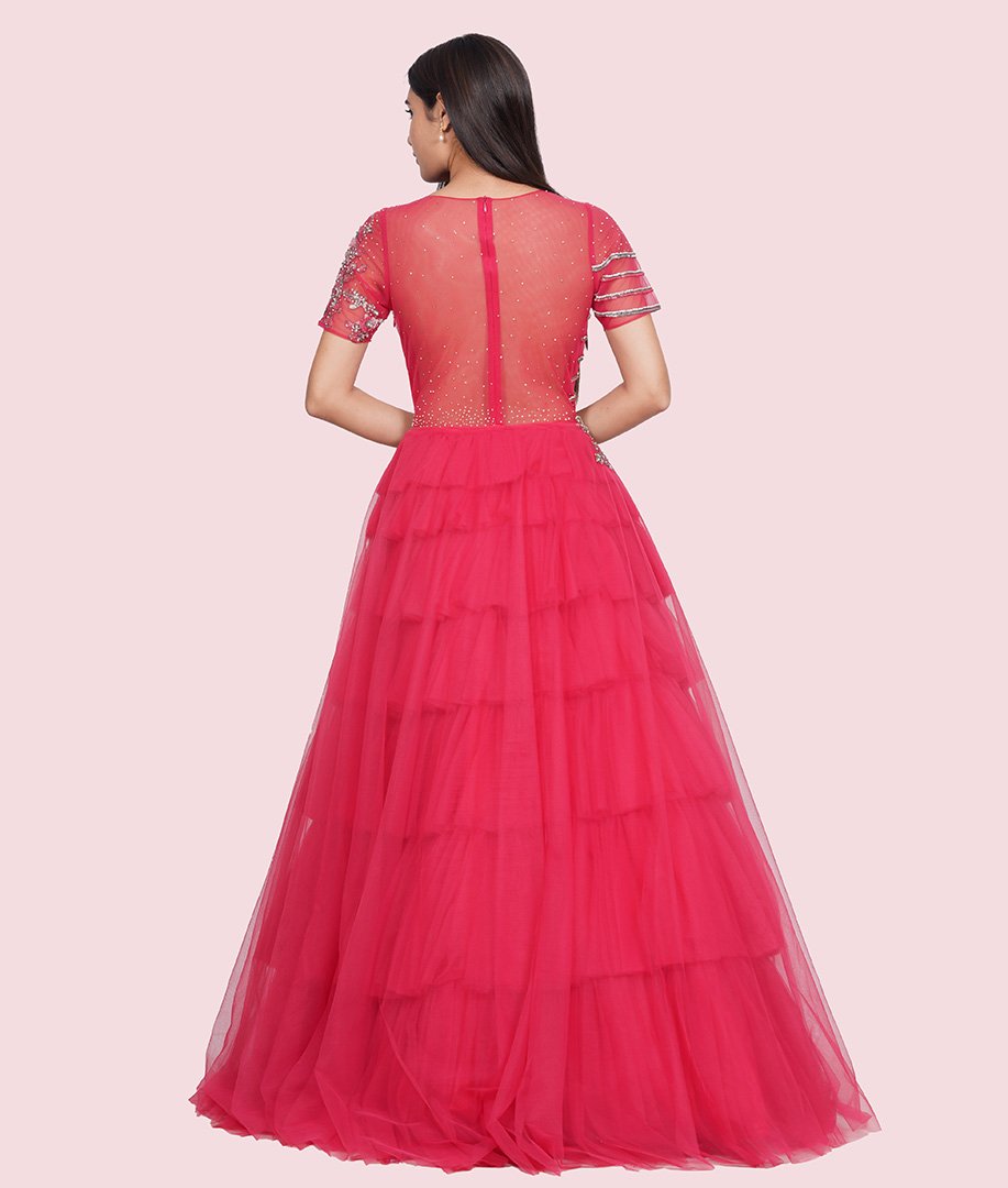 Dark Pink Gown - kaystore.in