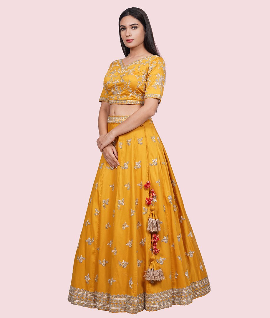 Mustard Lehenga Choli - kaystore.in