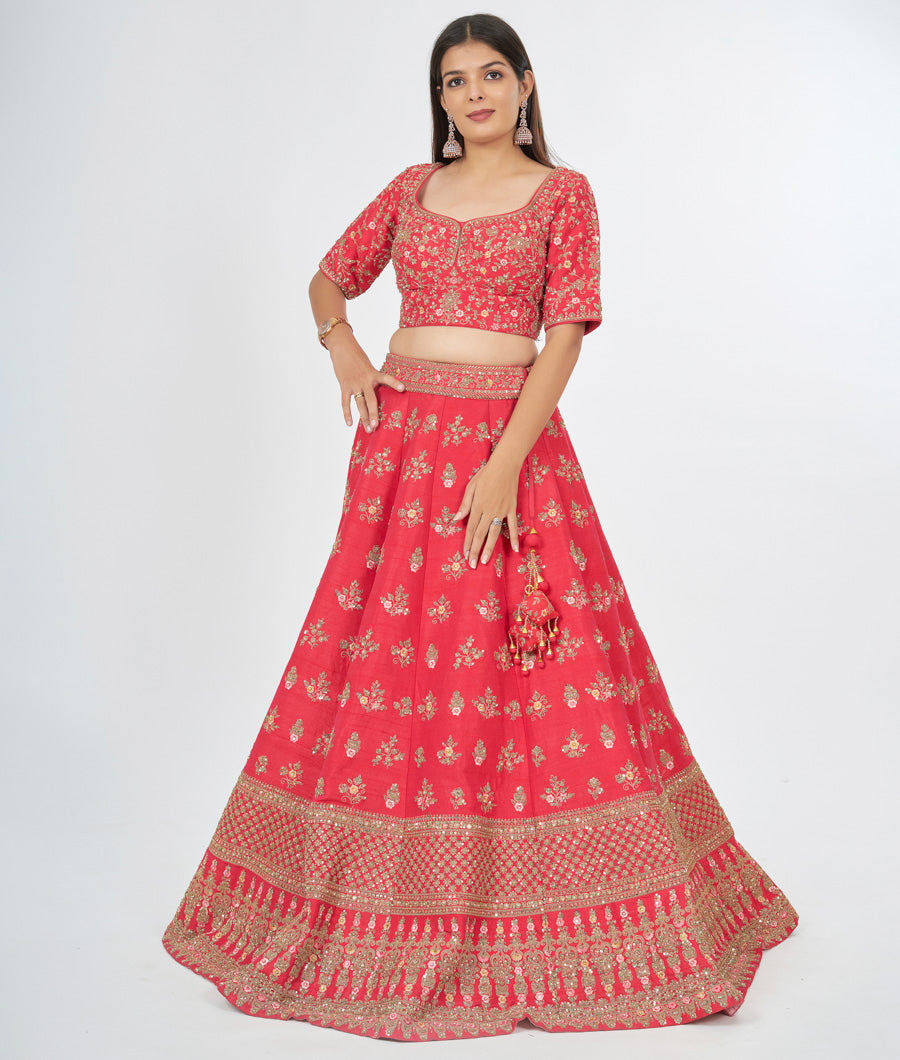 Coral Lehenga - kaystore.in