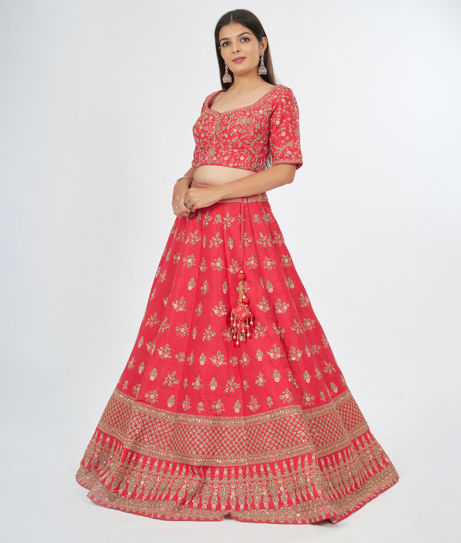 Coral Lehenga - kaystore.in