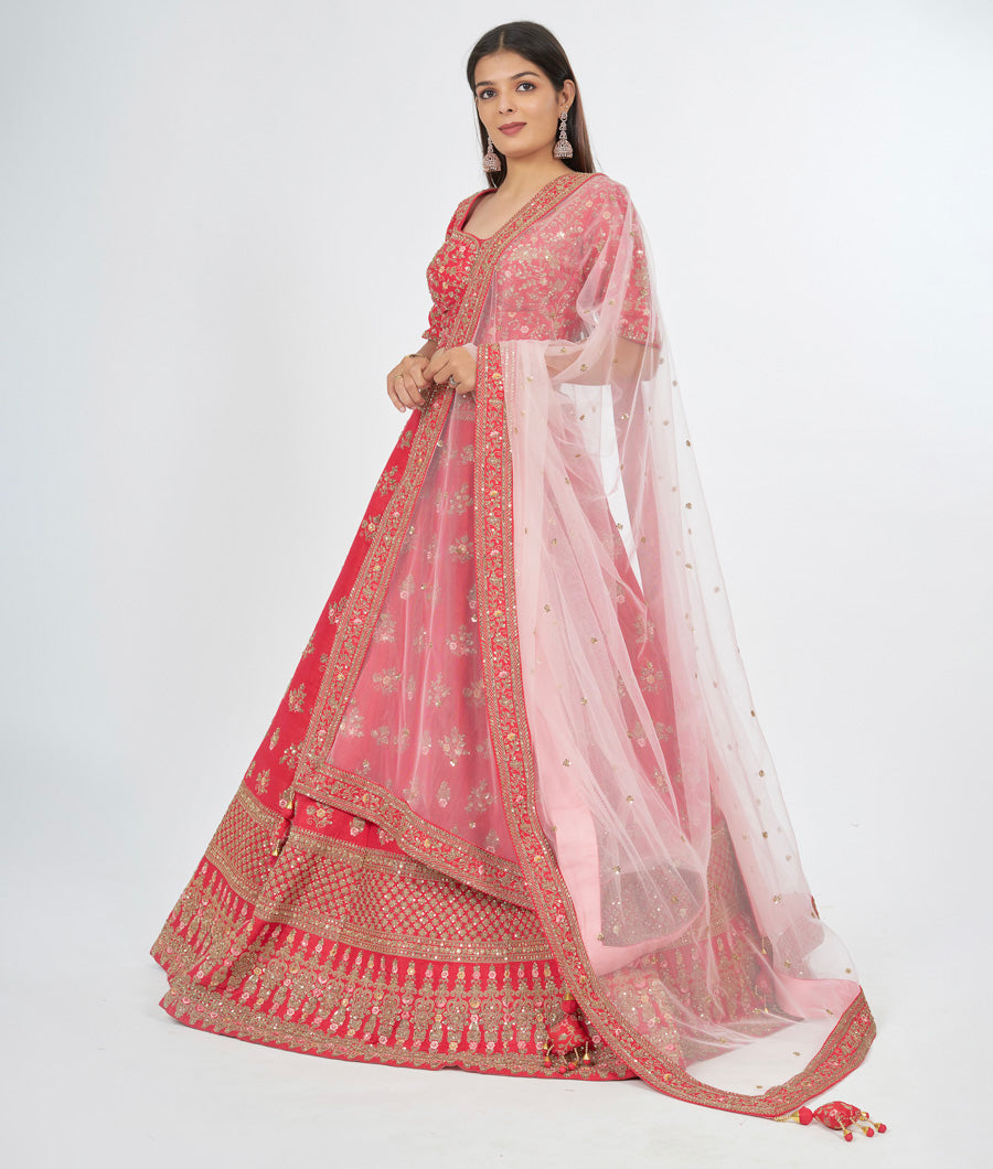 Coral Lehenga - kaystore.in