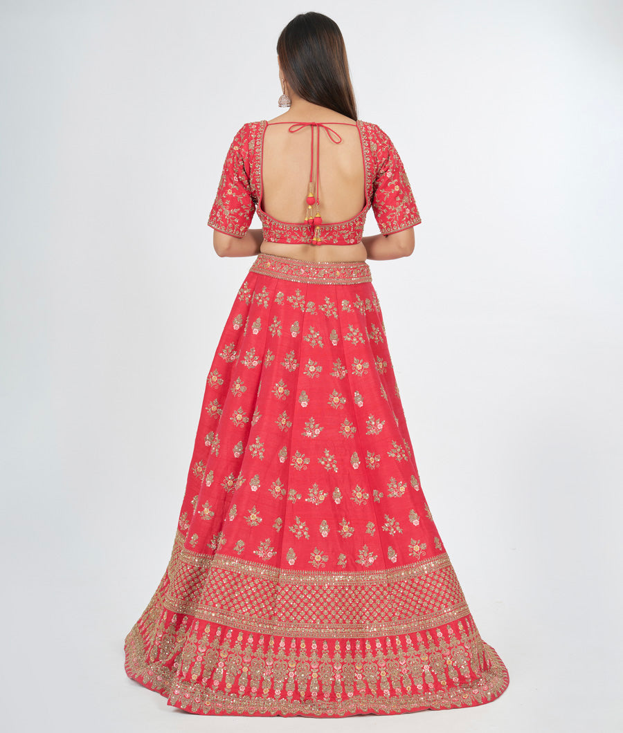 Coral Lehenga - kaystore.in