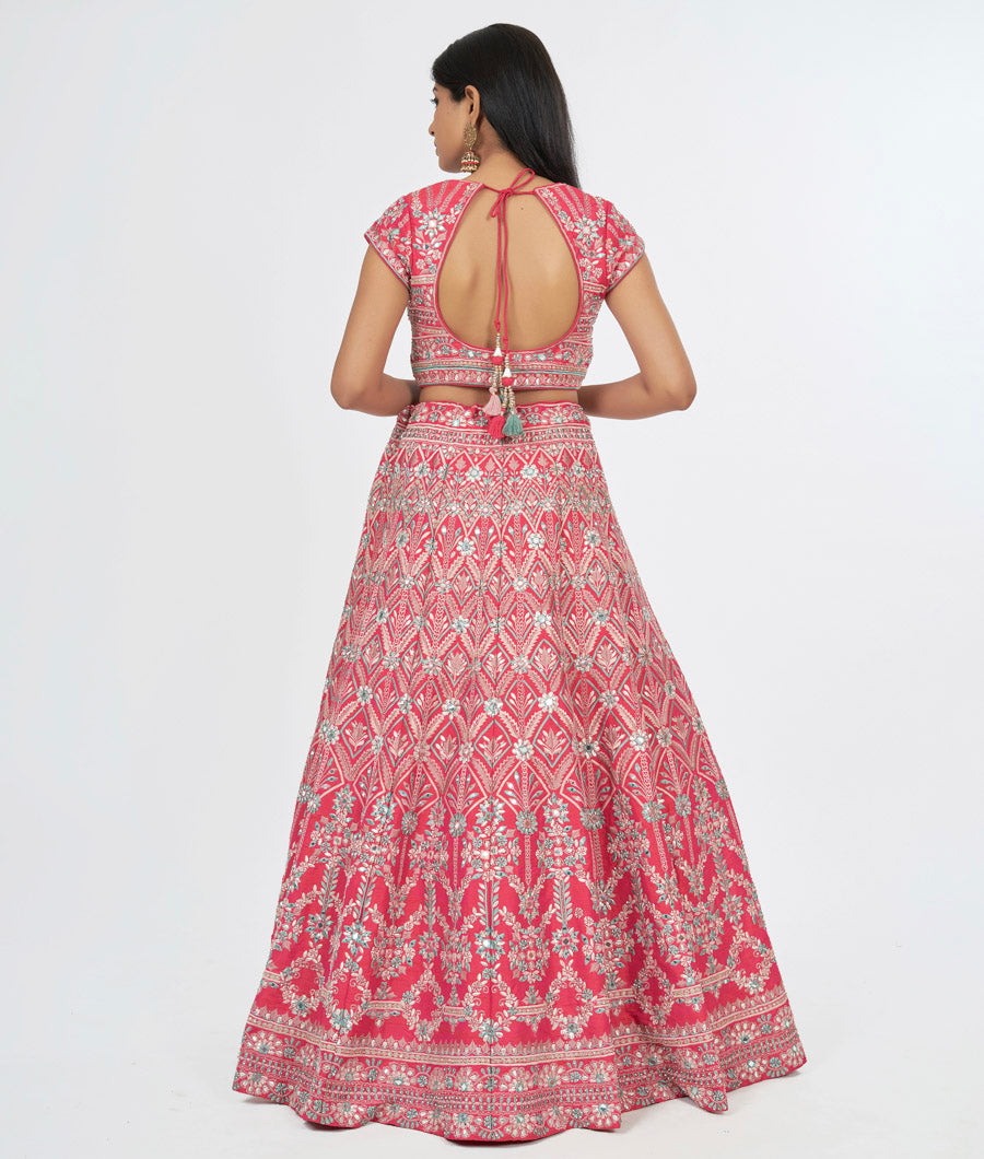 Coral Pink Lehenga - kaystore.in