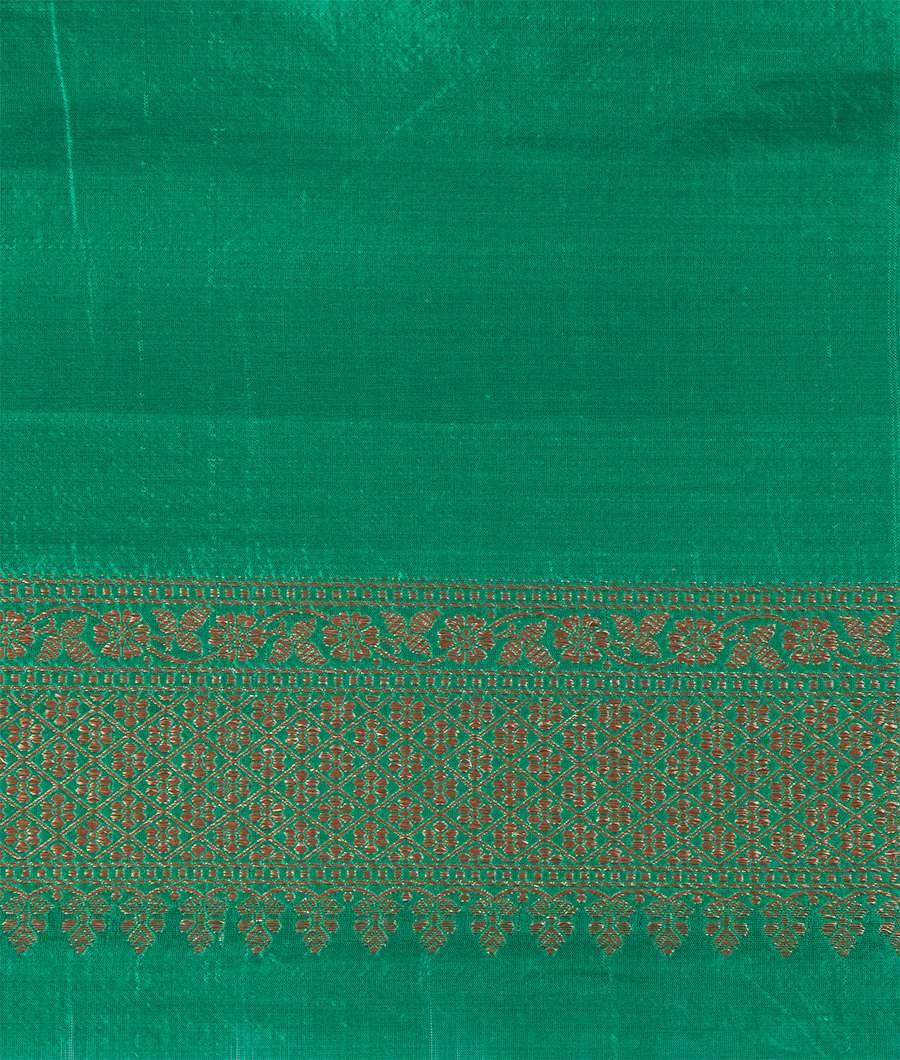 Green Silk Saree Antique Zari Alover Zari Weaving - kaystore.in