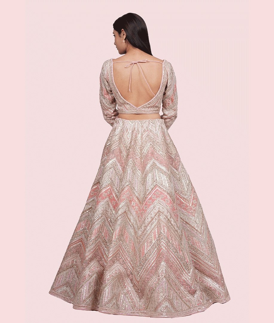 Peach Lehenga Choli - kaystore.in