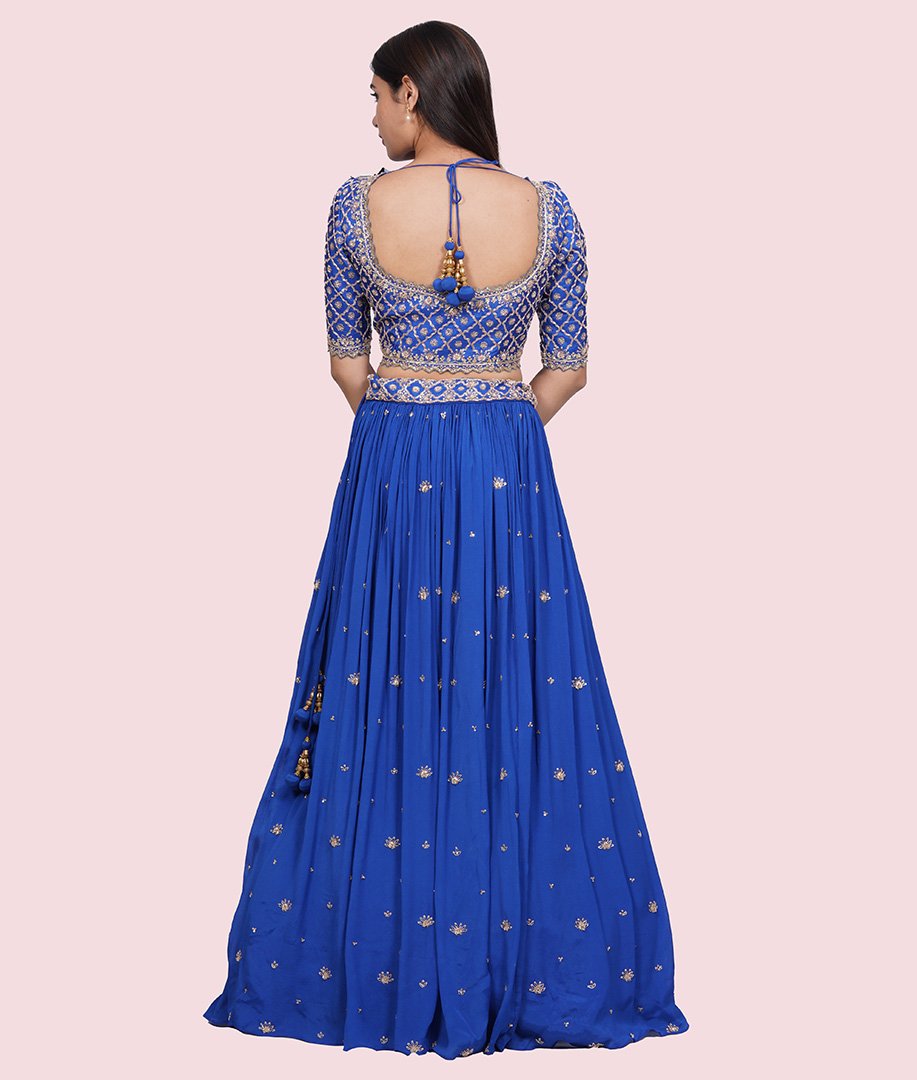 Royal Blue Lehenga Choli - kaystore.in