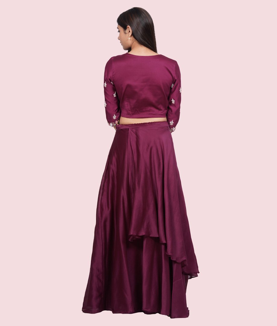 Wine Lehenga Choli - kaystore.in