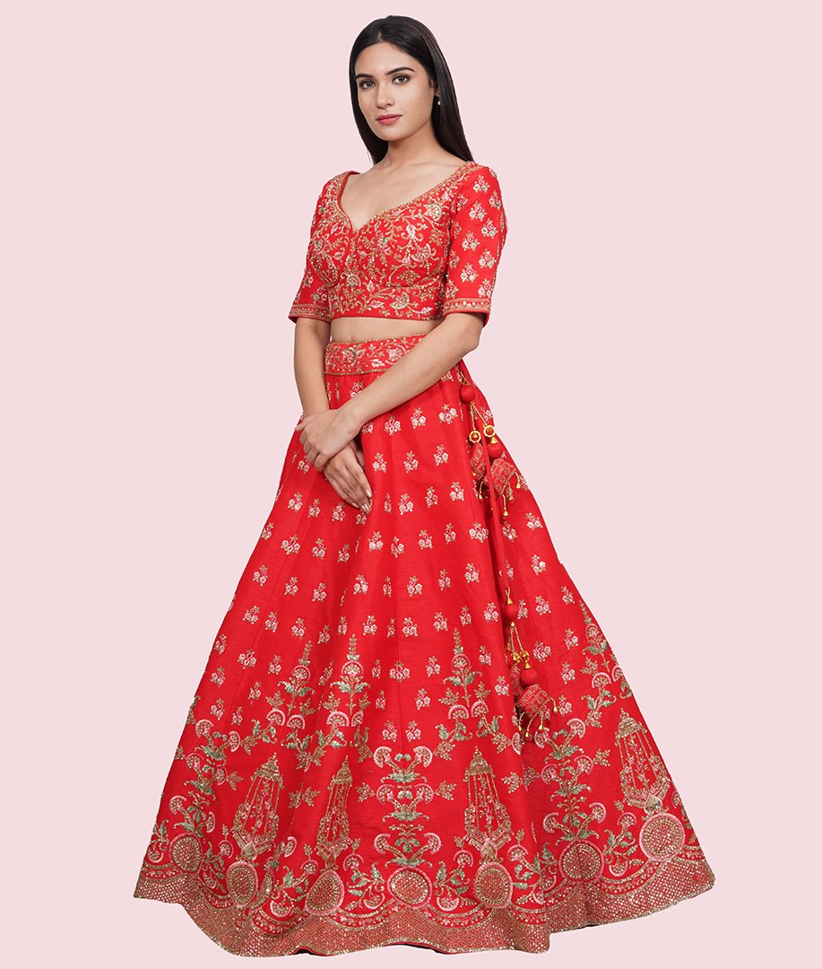 Red Lehenga Choli - kaystore.in