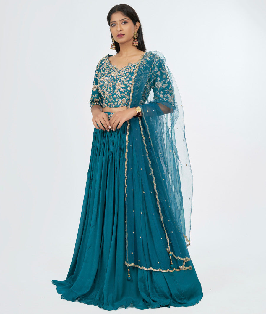 Rama Green Lehenga - kaystore.in