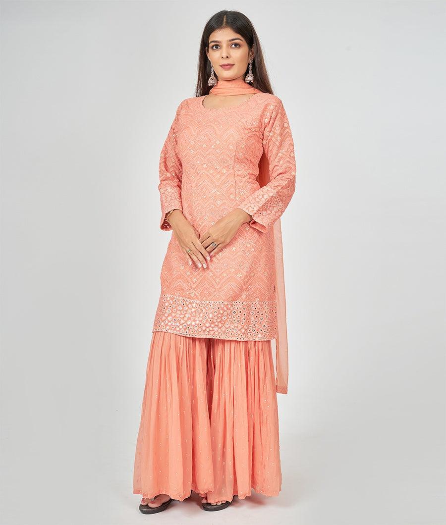 Orange Salwar Kameez - kaystore.in