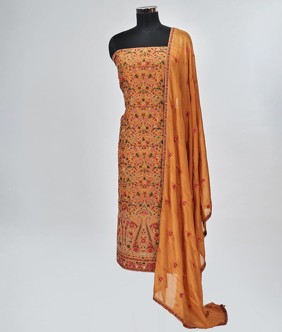 Mustard Unstitched Salwar - kaystore.in