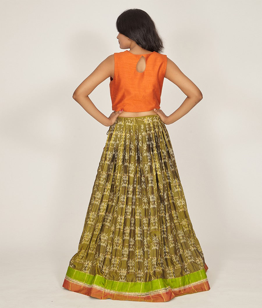 Mehandi Green Lehenga Stonework - kaystore.in