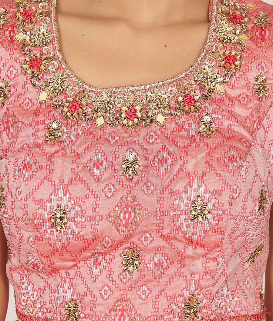 Pink Chiffon Lehenga - kaystore.in