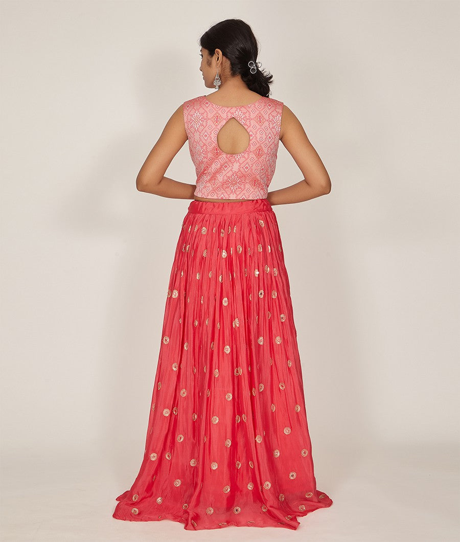 Pink Chiffon Lehenga - kaystore.in