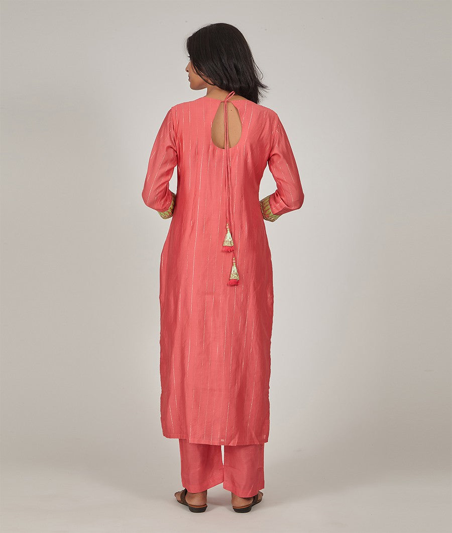 Coral Pink Salwar Kameez - kaystore.in