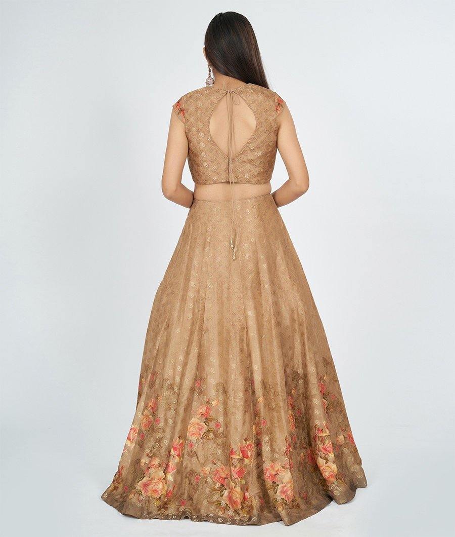 Beige Gold Lehenga - kaystore.in