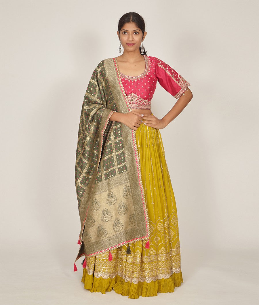 Mustard Lehenga - kaystore.in