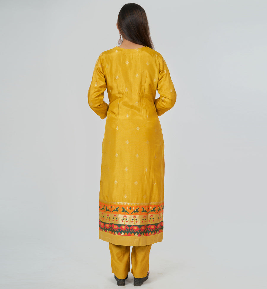 Yellow Salwar Kameez Straight Cut - kaystore.in