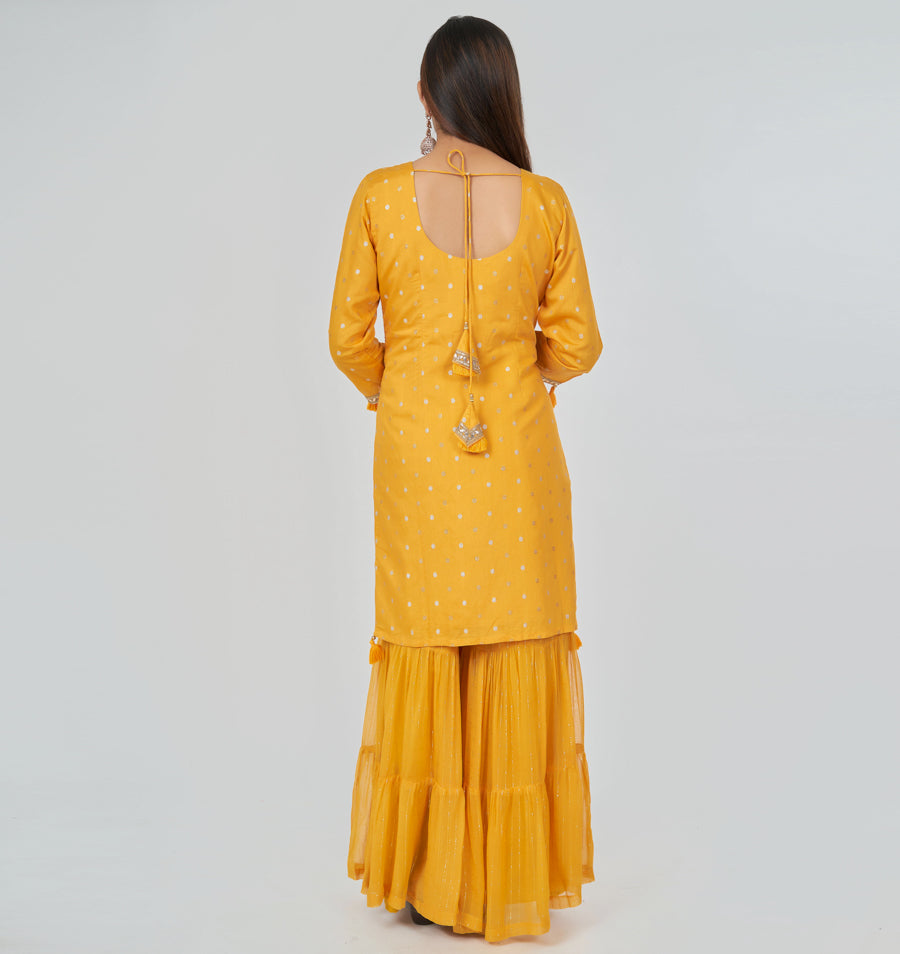 Yellow Salwar Kameez Sharara - kaystore.in