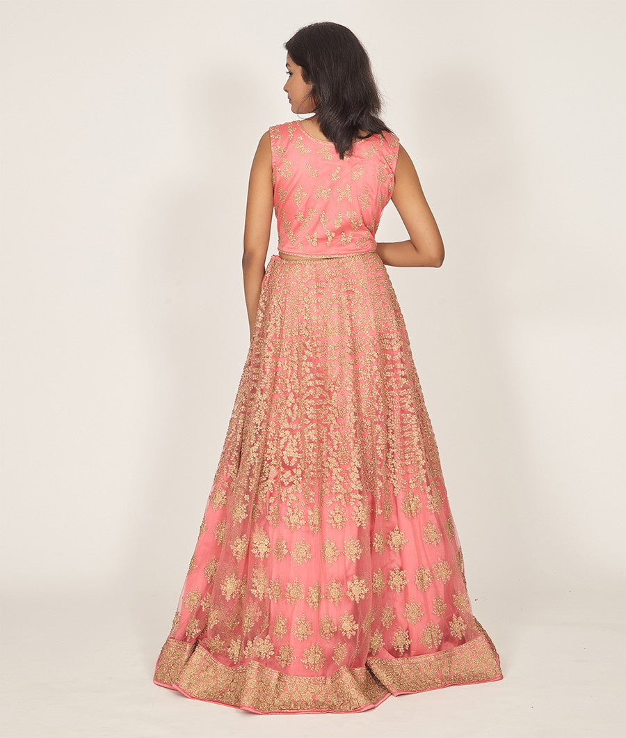 CoralPink Lehenga - kaystore.in