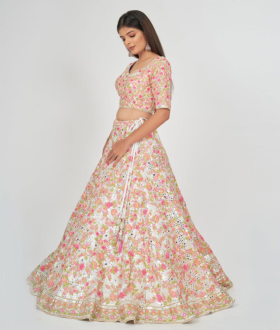 Cream Lehenga - kaystore.in