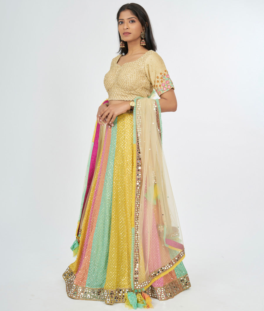 Muliti Colour Lehenga - kaystore.in