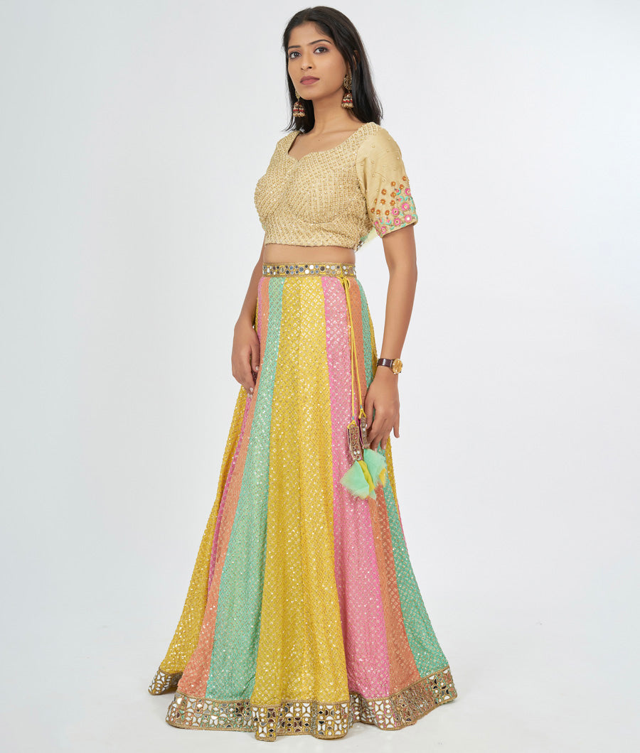 Muliti Colour Lehenga - kaystore.in