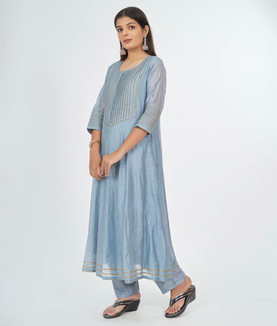 Grey Salwar Kameez Straight Cut - kaystore.in