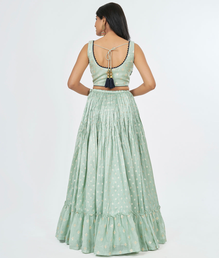 Pista Green Lehenga - kaystore.in