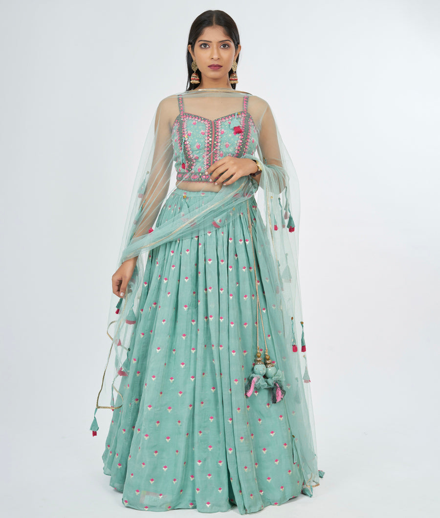 Green Lehenga - kaystore.in