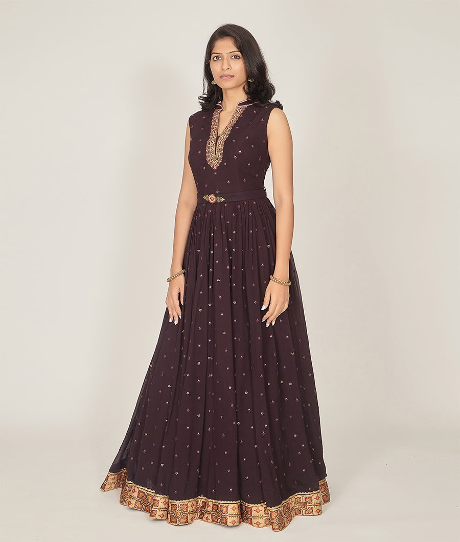 Wine Salwar Kameez - kaystore.in