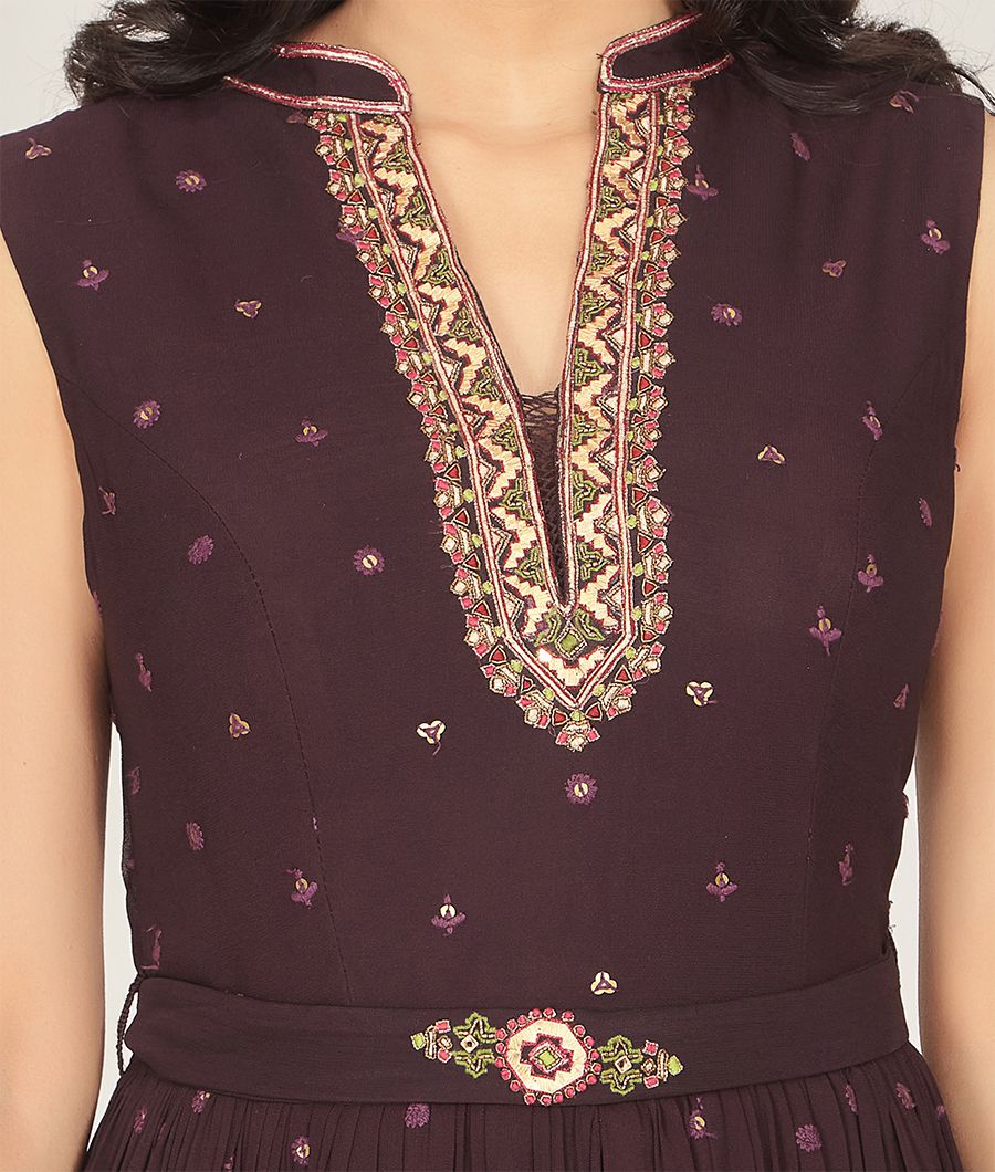 Wine Salwar Kameez - kaystore.in