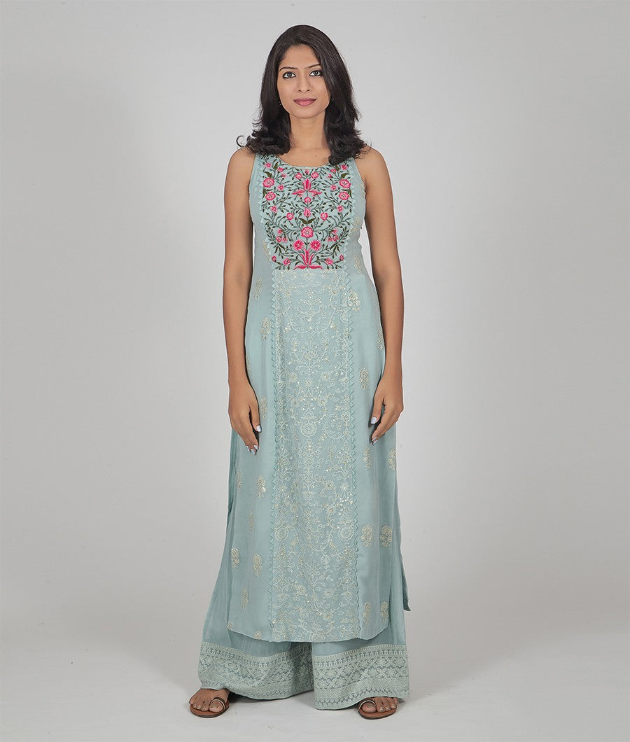 Sea Green Salwar Kameez - kaystore.in