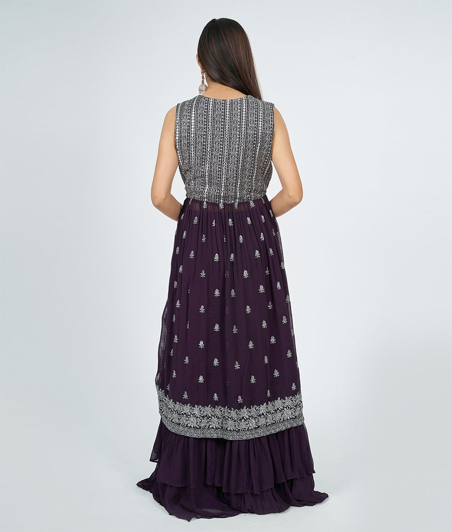 Wine Lehenga - kaystore.in