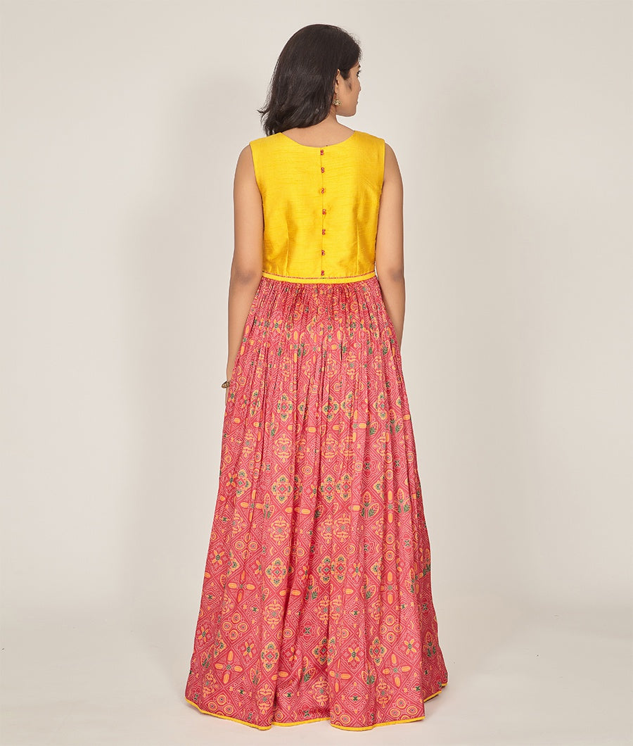 Pink With Yellow Salwar Kameez - kaystore.in