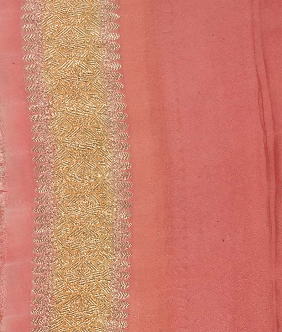 Cream Banarasi Khaddi Georgette Saree Gold Zari - kaystore.in