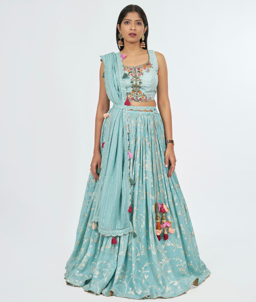 Sky Blue Lehenga - kaystore.in