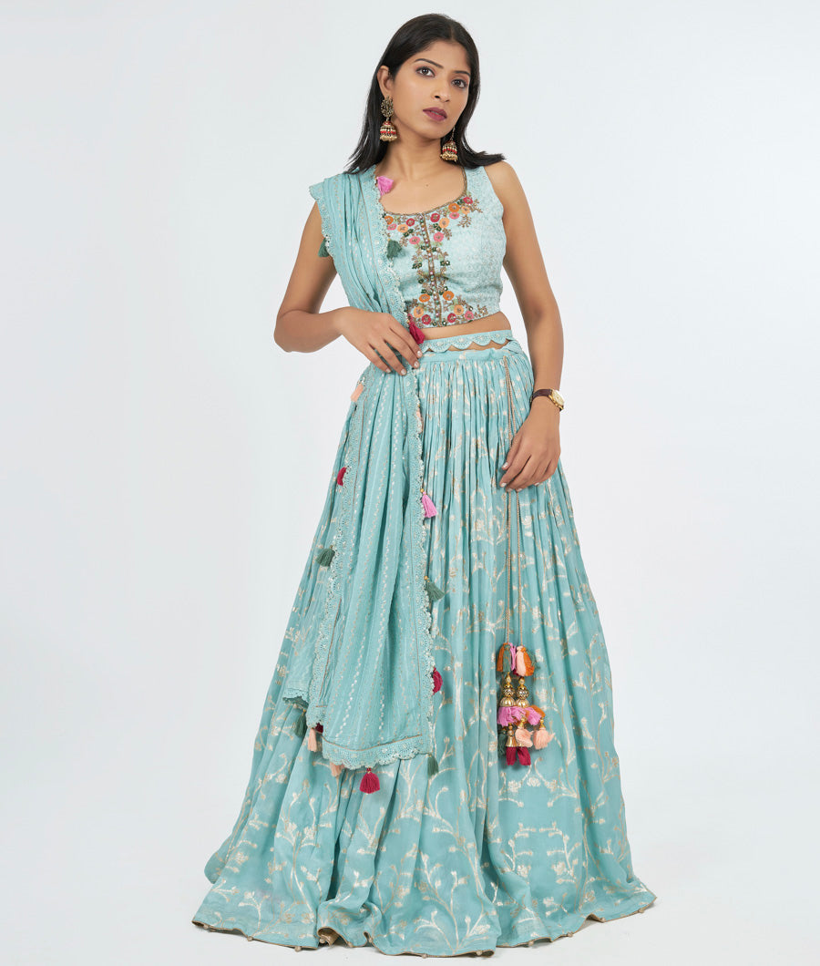 Sky Blue Lehenga - kaystore.in